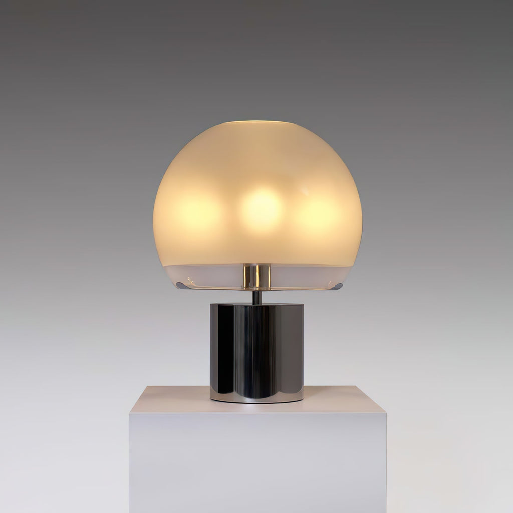 AuroraGlow | Retro Bordlampe med Matt Glasskule
