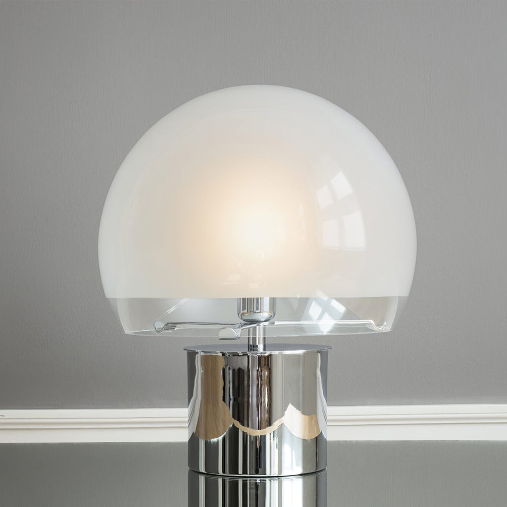 AuroraGlow | Retro Bordlampe med Matt Glasskule