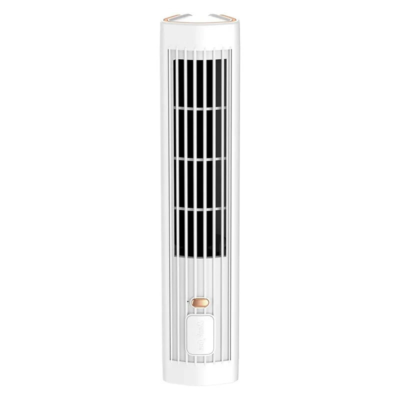 Ventilador de torre sin aspas y sin cable con batería recargable alimentada por USB para enfriar en casa y oficina