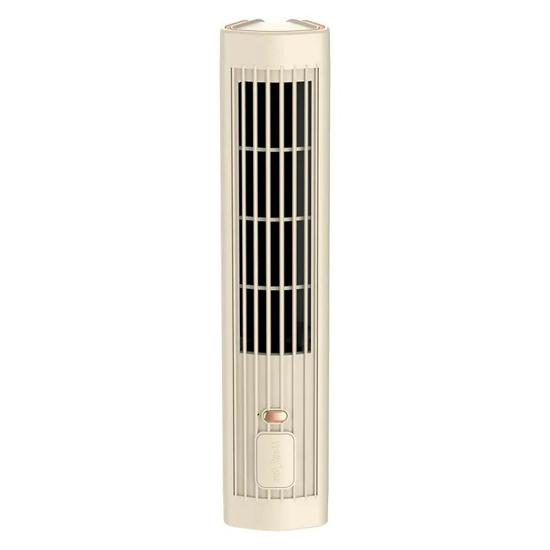 Ventilador de torre sin aspas y sin cable con batería recargable alimentada por USB para enfriar en casa y oficina