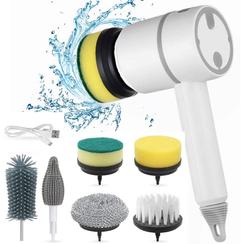 NovaScrub Electric Cleaning Brush For Busy Homes With 360 Rotation Swappable Heads
