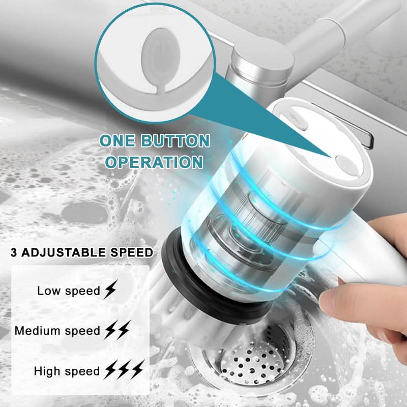NovaScrub Electric Cleaning Brush For Busy Homes With 360 Rotation Swappable Heads