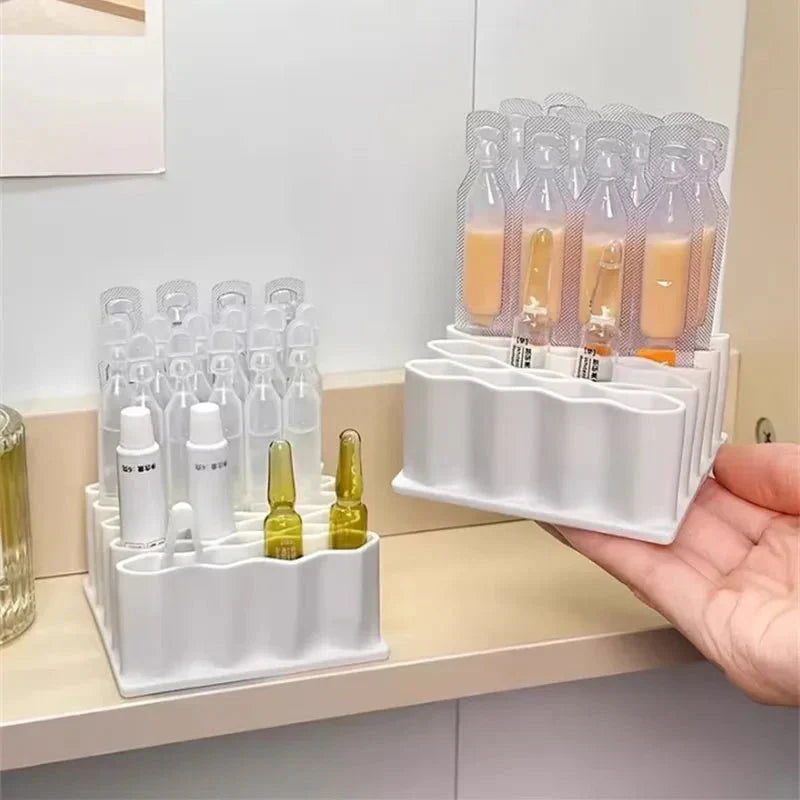 HONEYGRID Makeup Organizer With Honeycomb Grid For Clear Organization