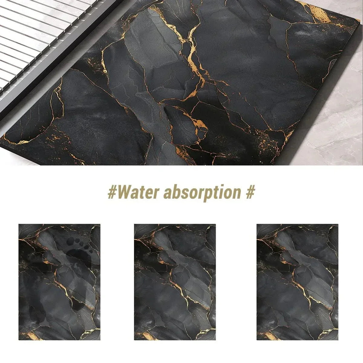 AquaGuard Diatom Mud Bath Mat Premium Absorbent Non Slip for Bathrooms