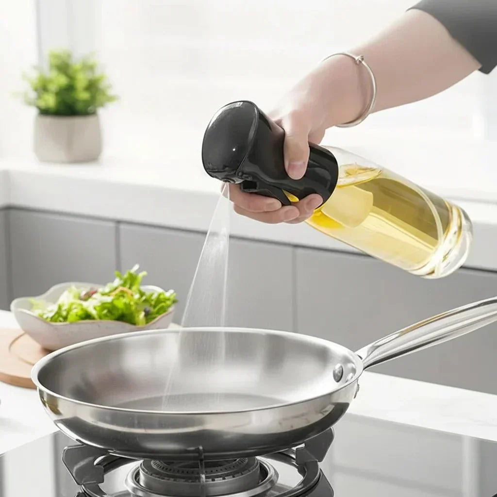 AeroChef Premium Olieforstøver med Præcis Kontrol og Drypfri Dyse til Hjemmekokke