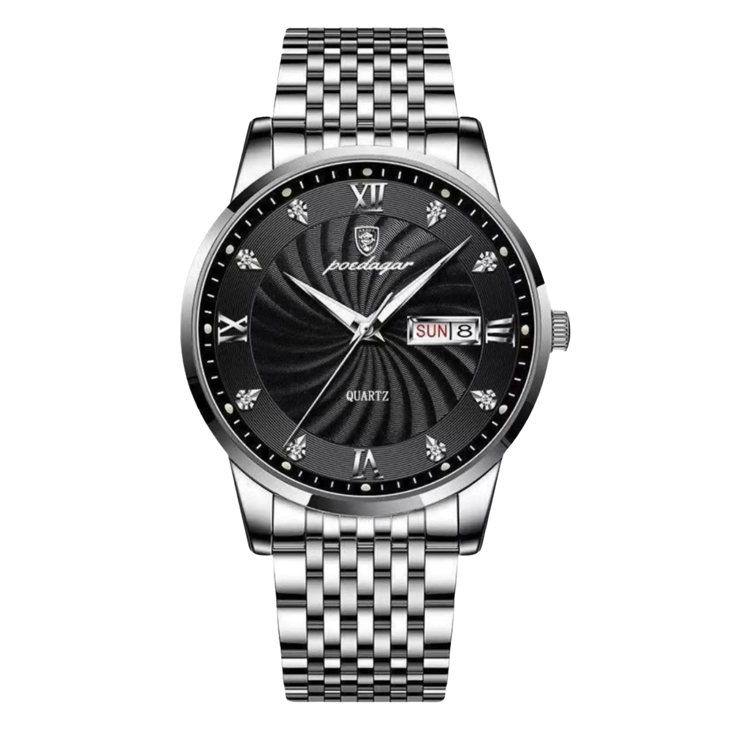 Benzin 40mm Kuvars Saat 316L Paslanmaz Çelik Kasa 3 ATM