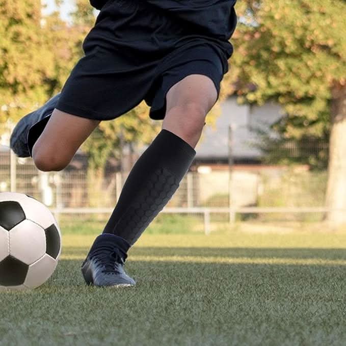 ShieldFlex Schienbeinschoner mit Knöchelstütze für Fußballspieler, atmungsaktiver Komfort