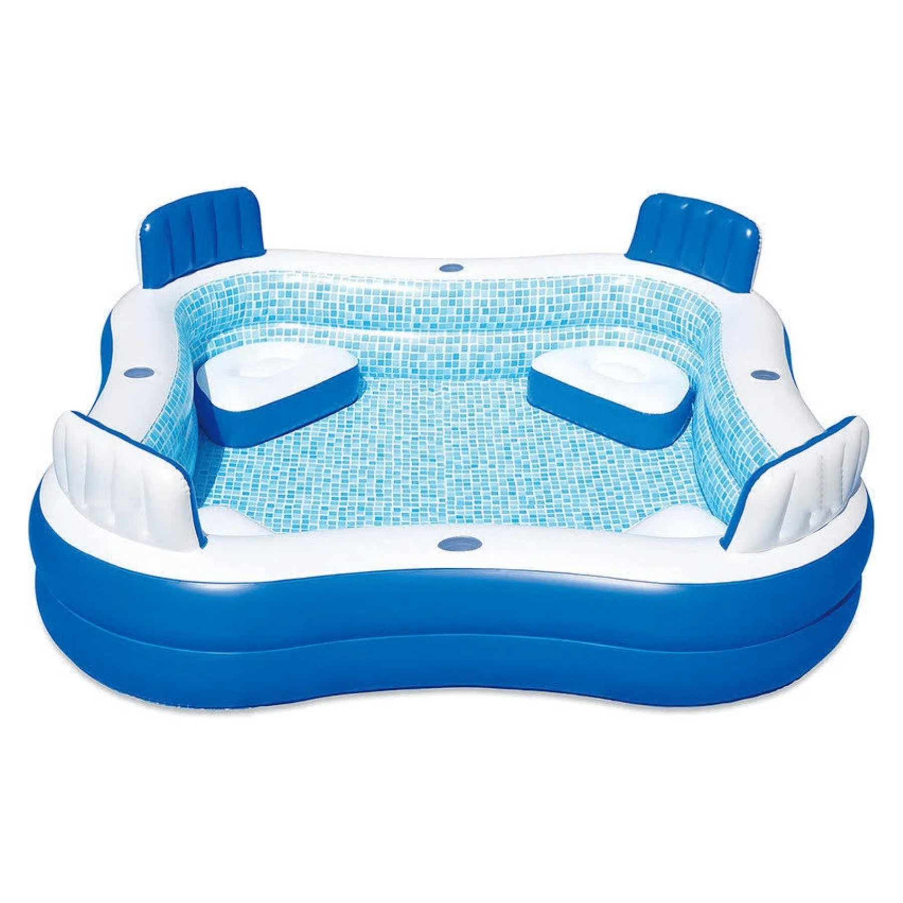 Compagnien Family Sized Inflatable Pool With Cushioned Seats And Cover