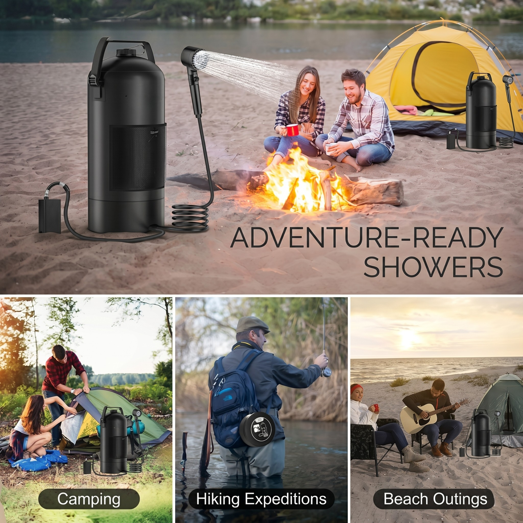Compagnien Portable Camping Shower Kit for Outdoor Adventures