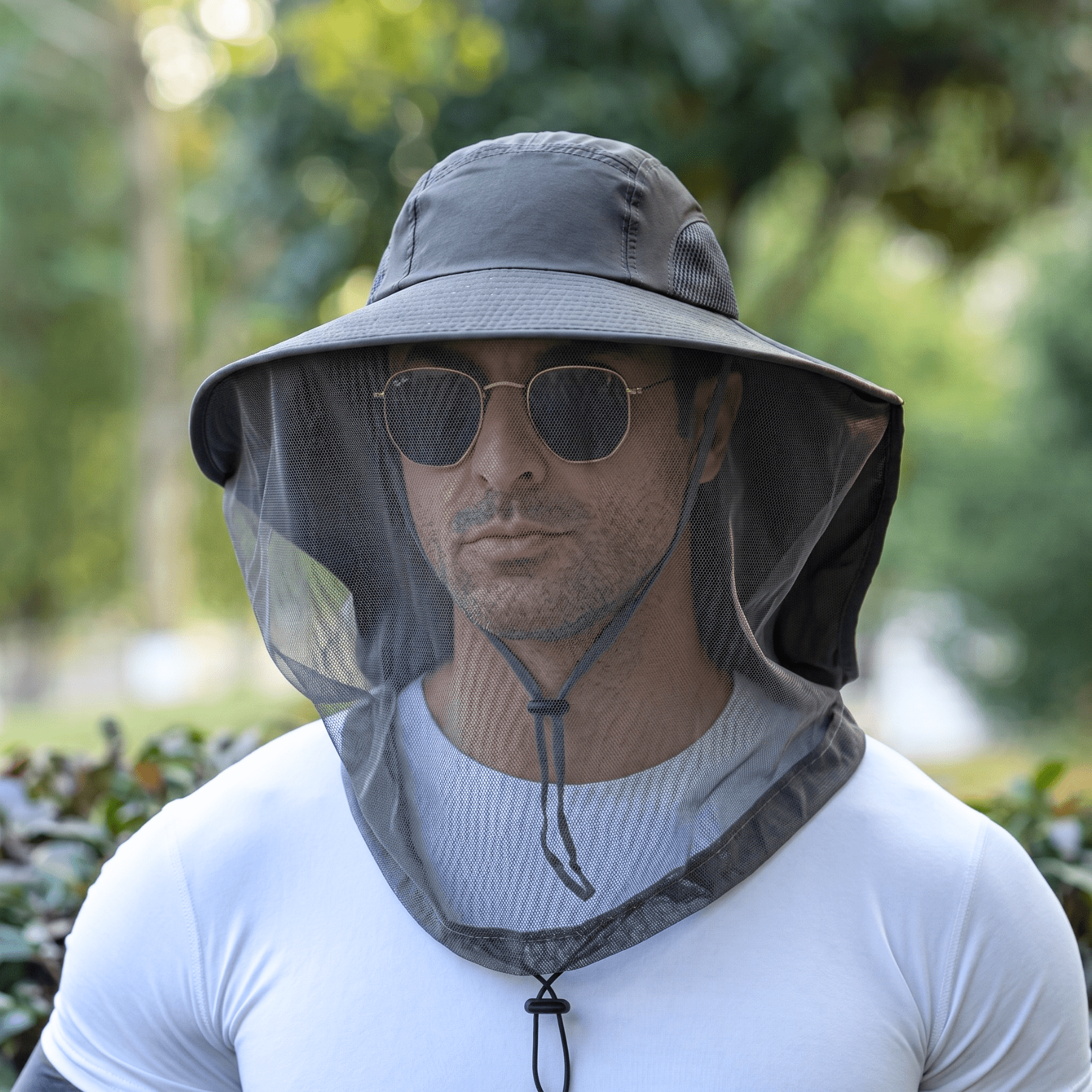 Mosquito Net Hat With Wide Brim For Outdoor Activities