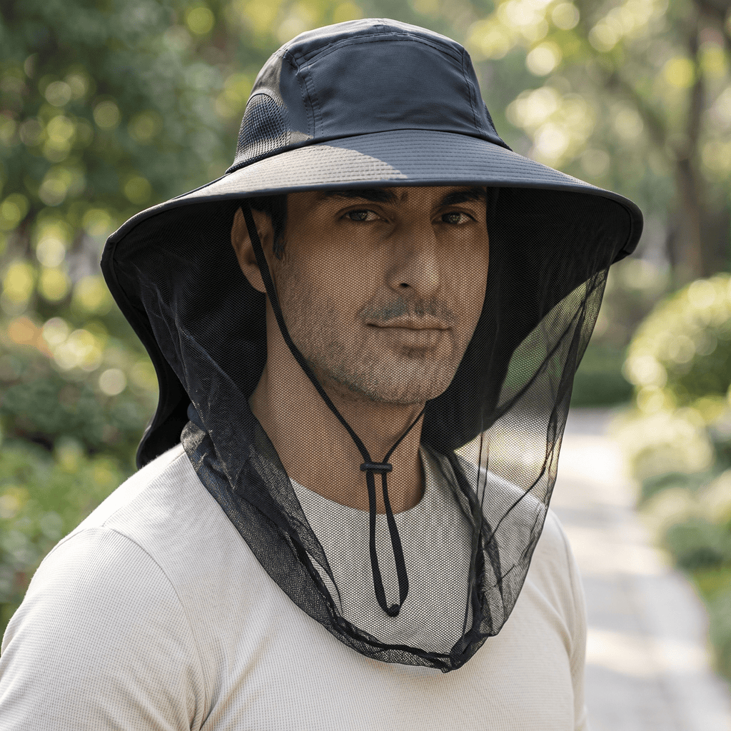 Mosquito Net Hat With Wide Brim For Outdoor Activities