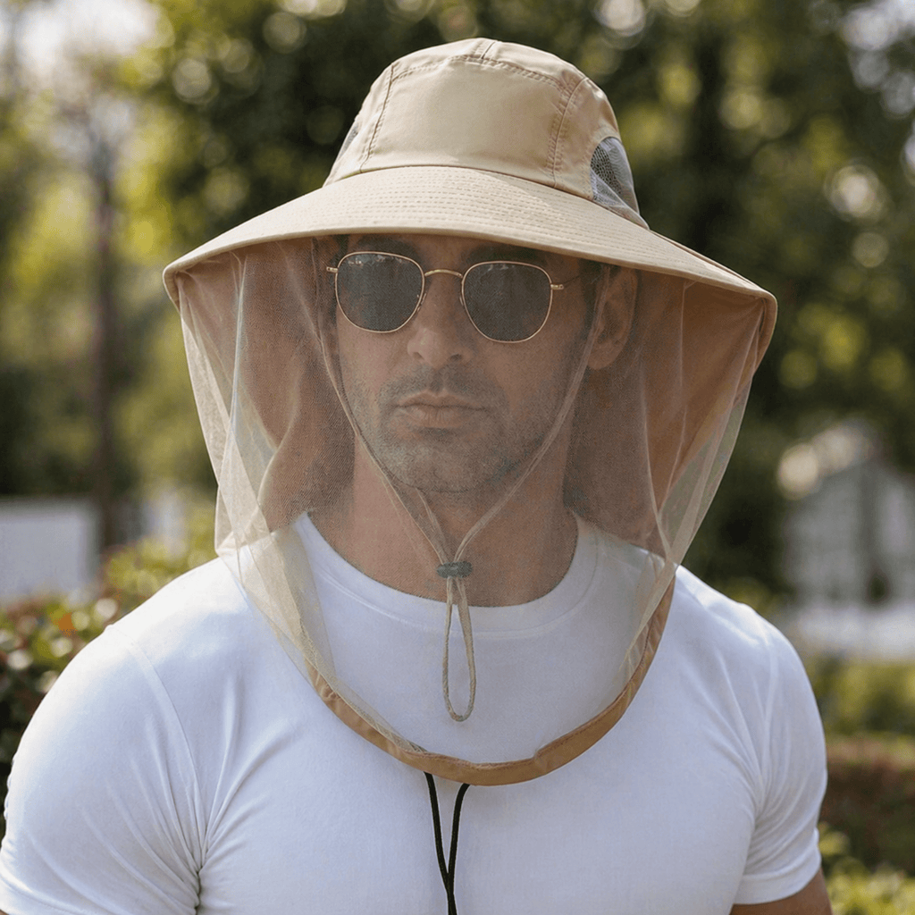 Mosquito Net Hat With Wide Brim For Outdoor Activities