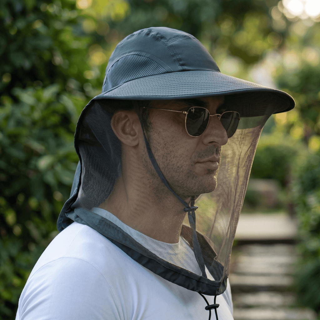 Mosquito Net Hat With Wide Brim For Outdoor Activities