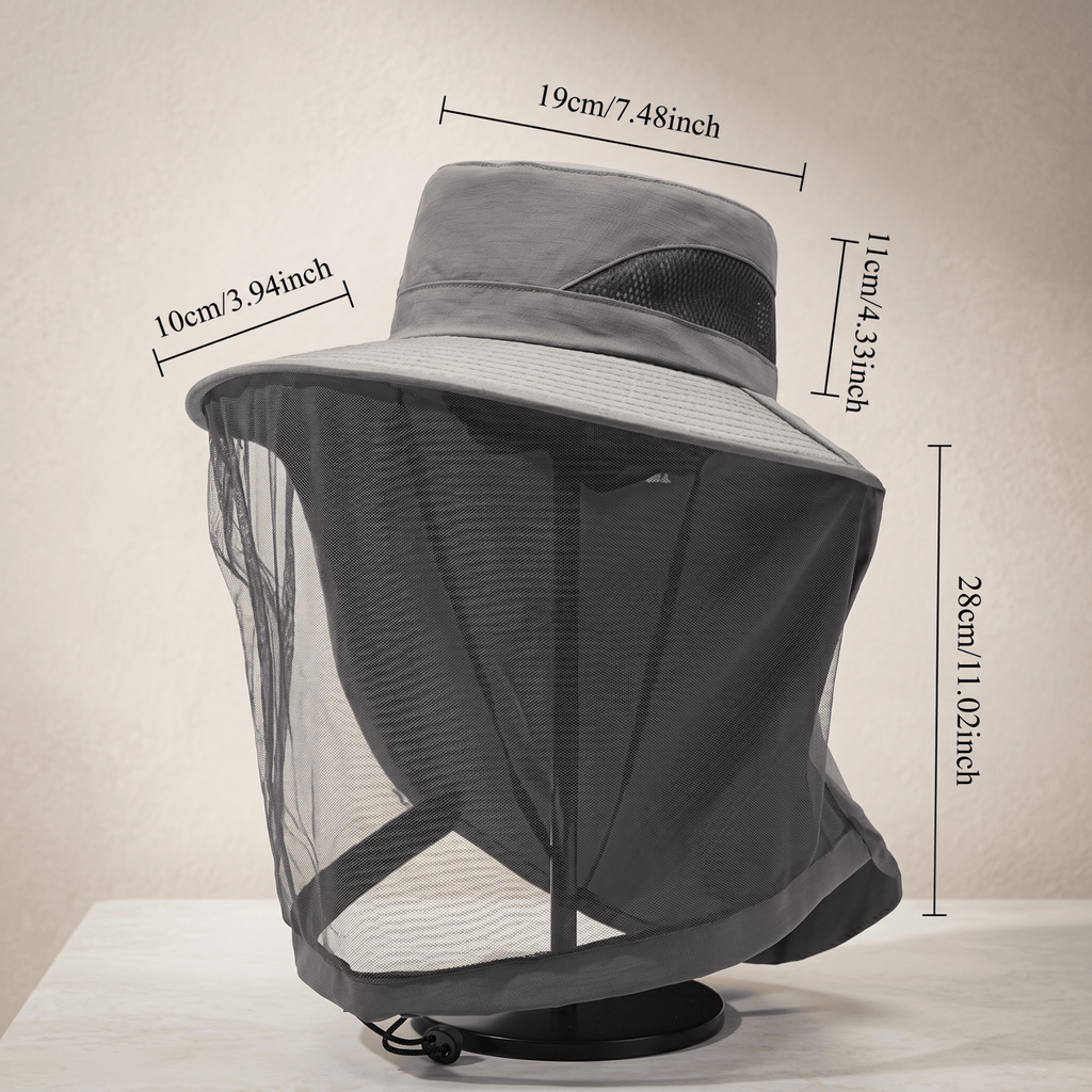 Mosquito Net Hat With Wide Brim For Outdoor Activities