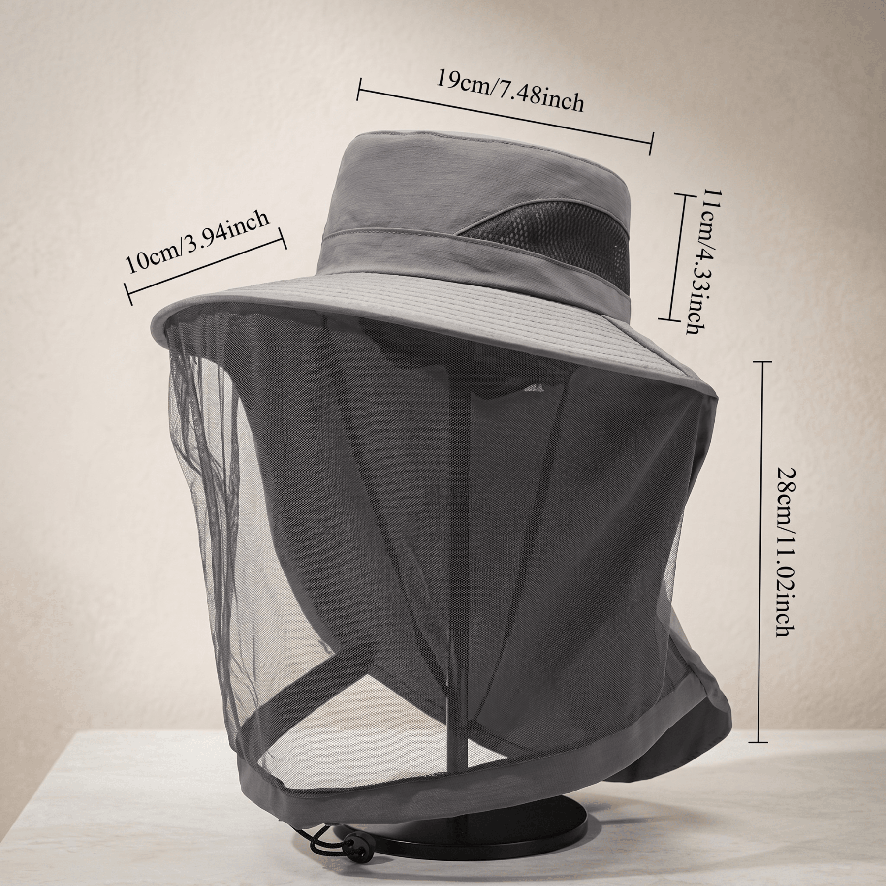 Mosquito Net Hat With Wide Brim For Outdoor Activities