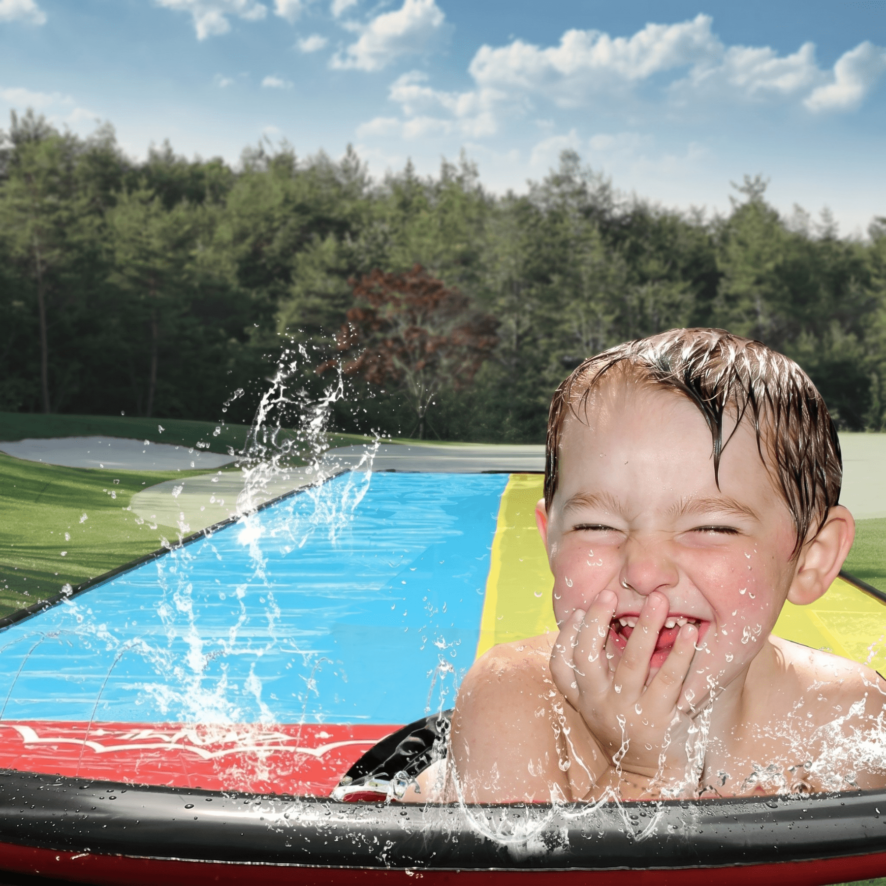Backyard Inflatable Water Slide For Wet Summer Fun