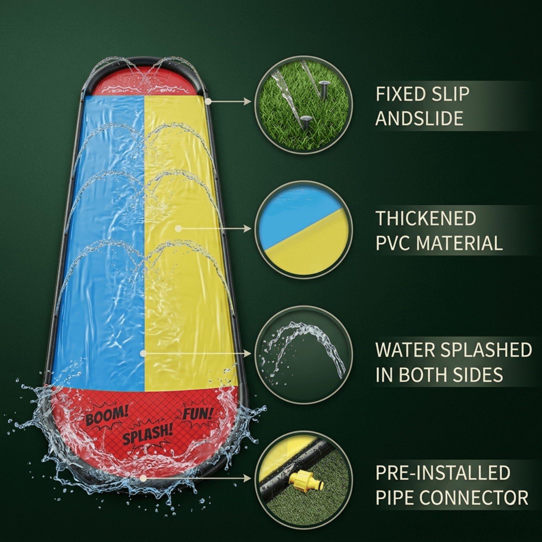 Backyard Inflatable Water Slide For Wet Summer Fun