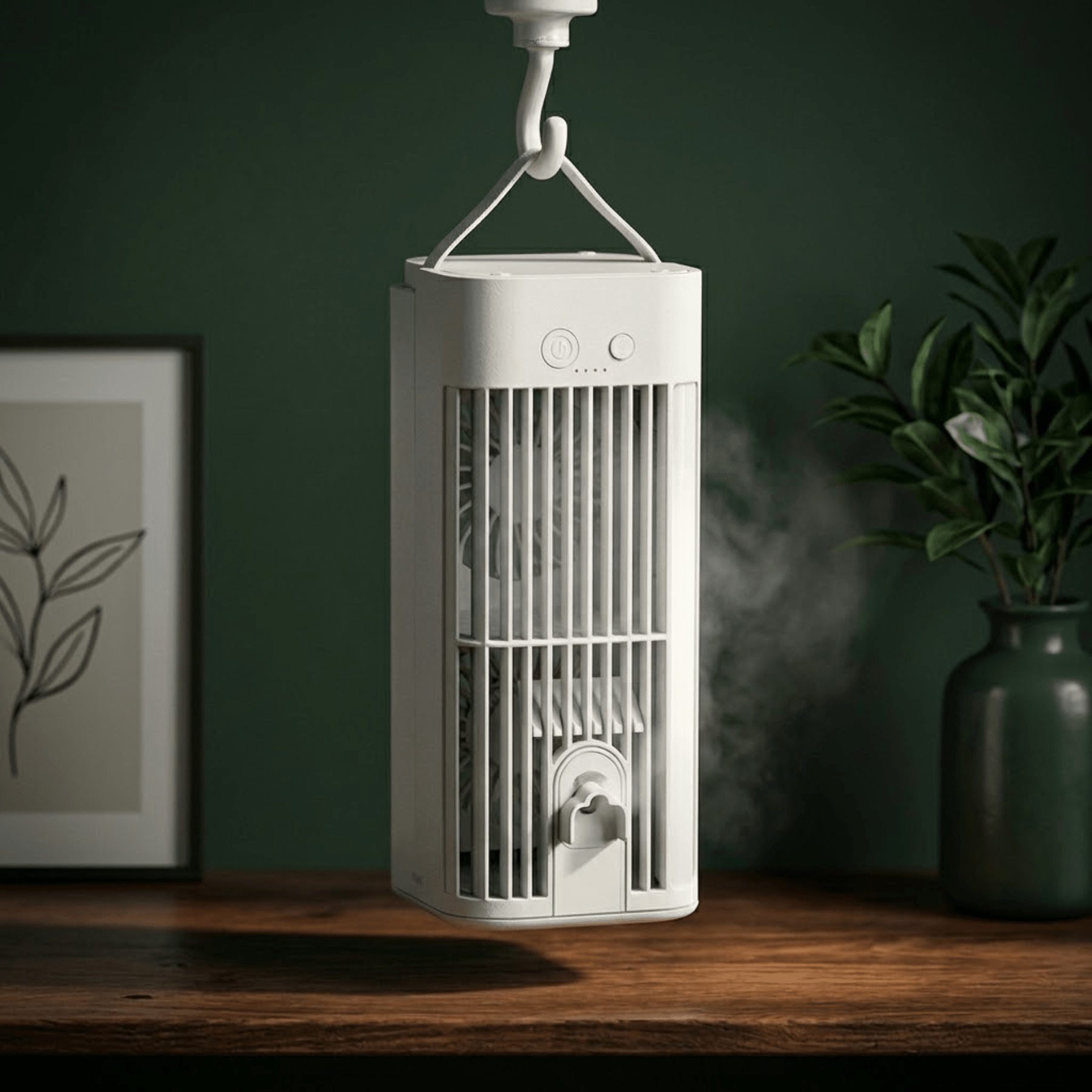 Přenosný stolní ventilátor Tenax s mlžením pro osobní ochlazení u stolu