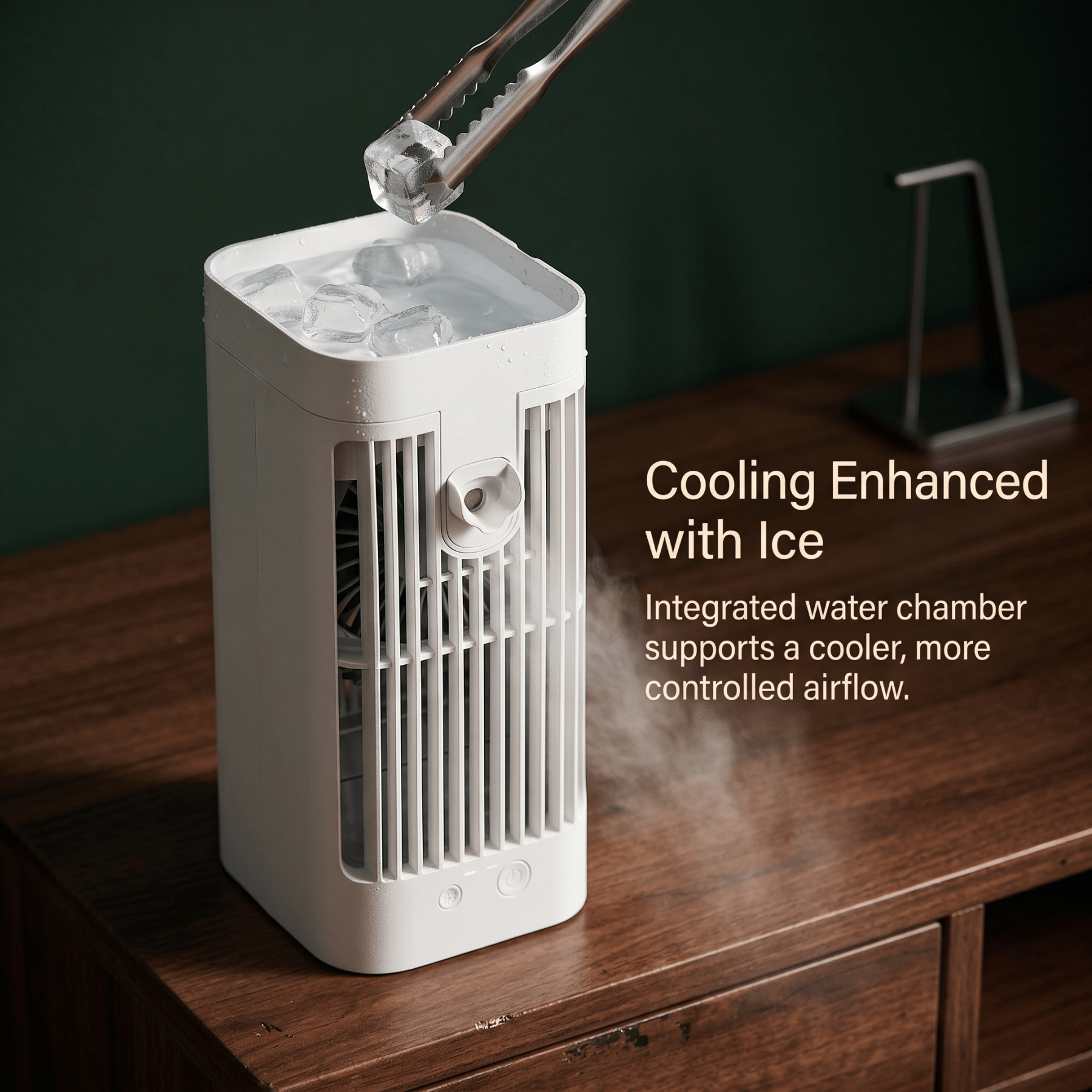 Přenosný stolní ventilátor Tenax s mlžením pro osobní ochlazení u stolu