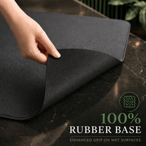 Alfombrilla absorbente para secar platos, ideal para el uso diario sobre la encimera | compagnien