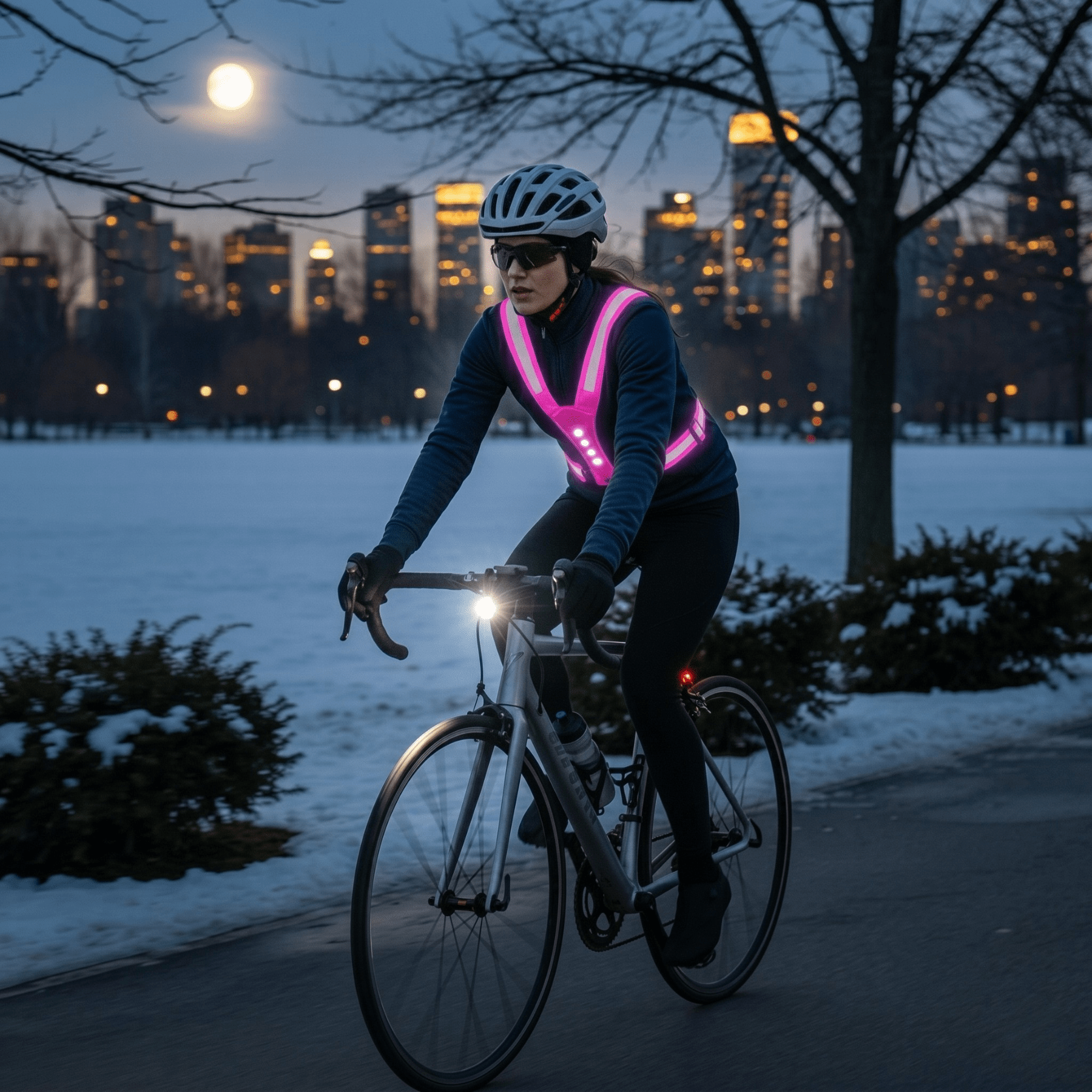 Colete de Corrida LED Compagnien com Faixas Reflectoras e Visibilidade de 360 Graus