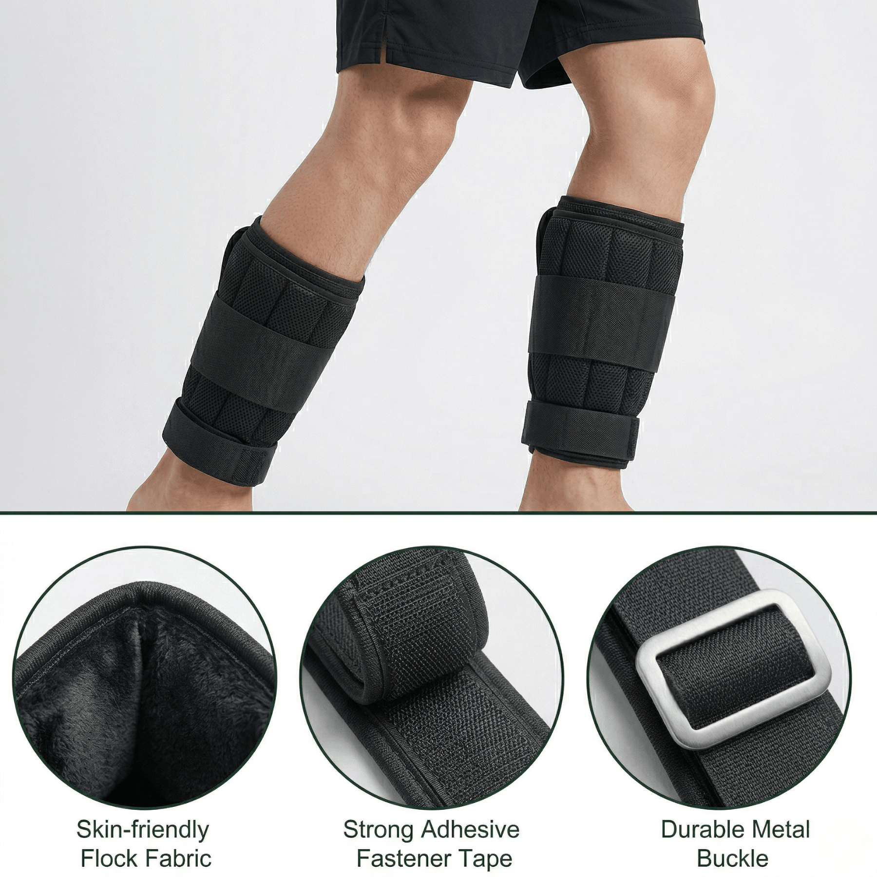 Compagnien Adjustable Ankle Weight Wrap For Leg Workouts And Resistance Training