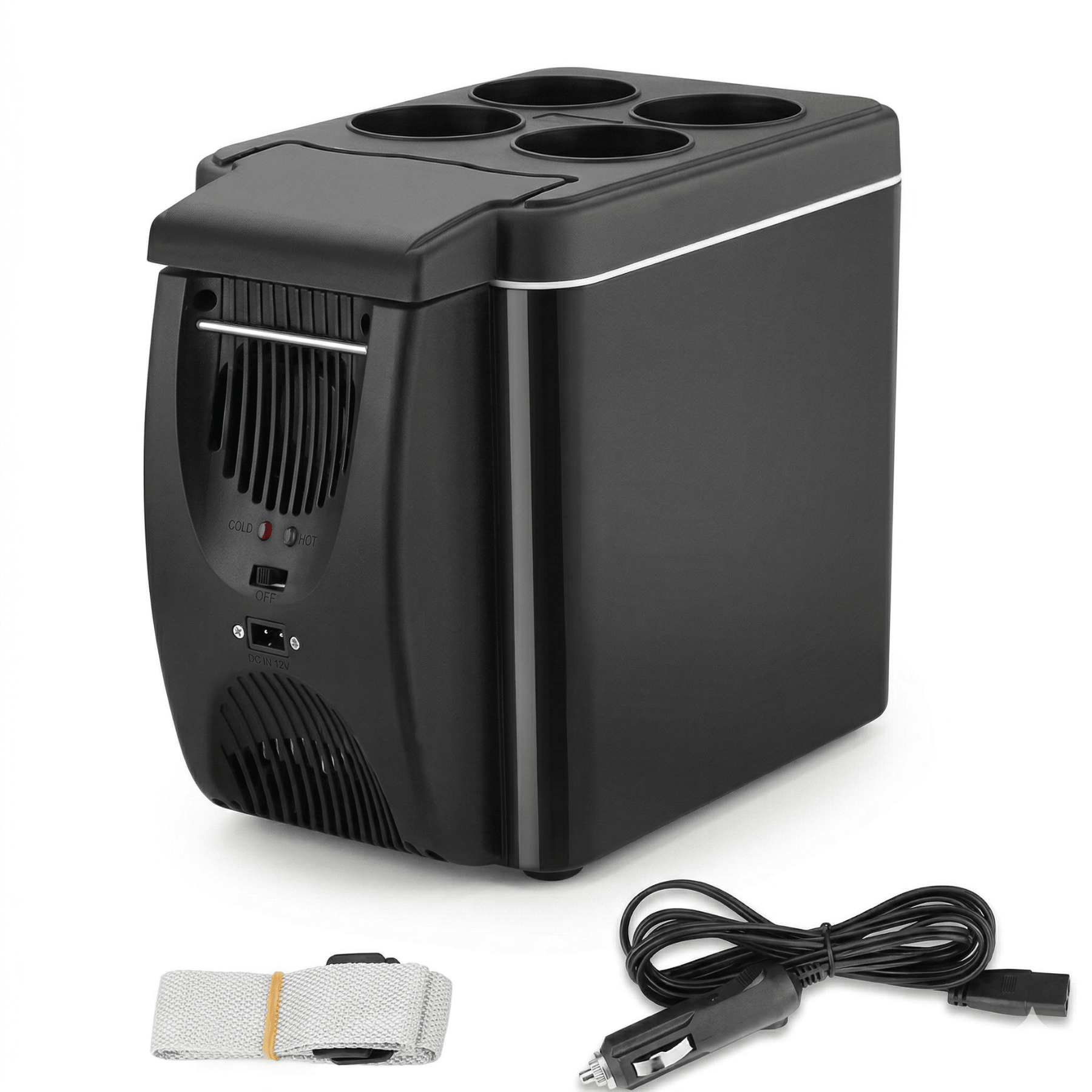 12V tragbarer Auto-Kühlschrank und Wärmer, 6-Liter-Kühlbox für Reisen