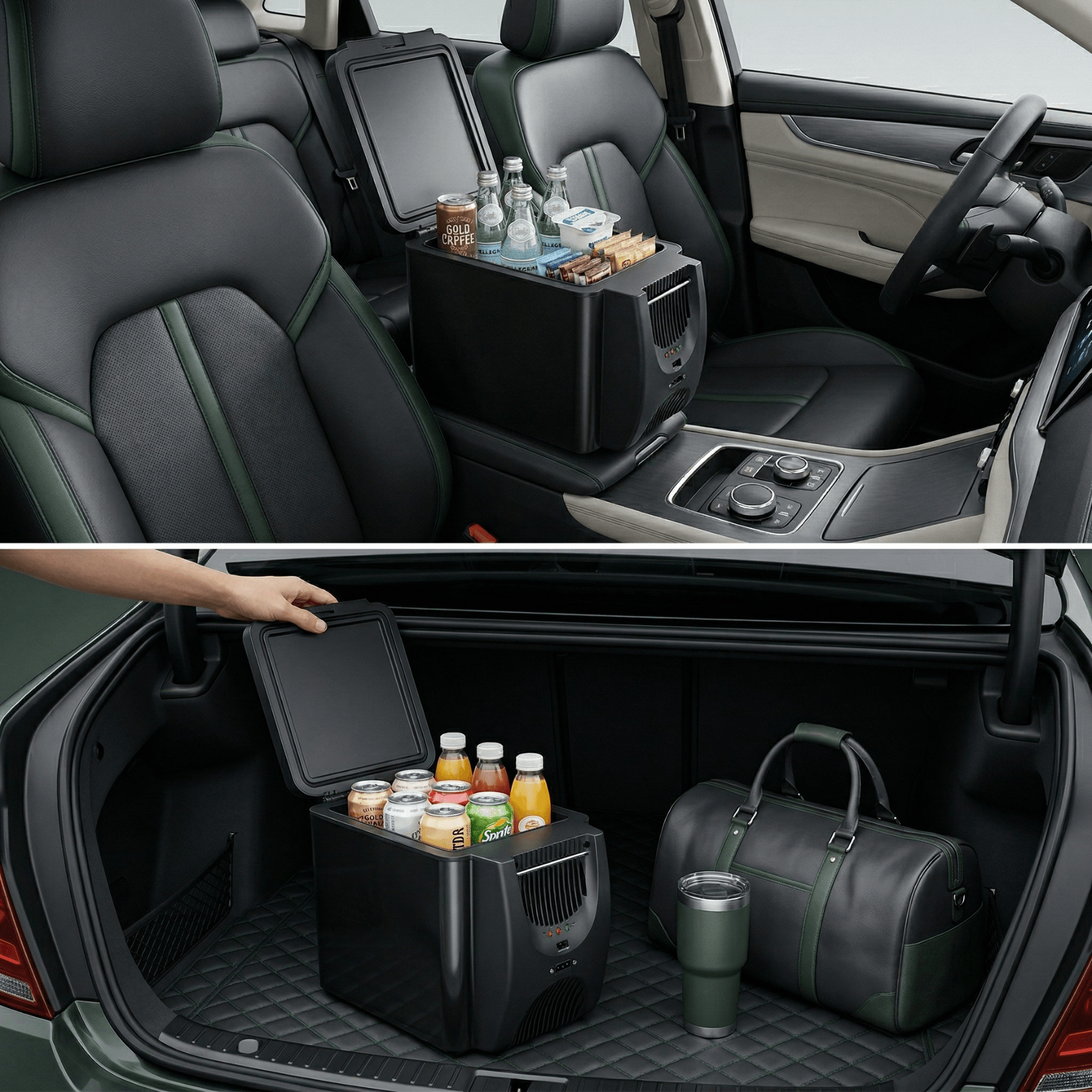 12V tragbarer Auto-Kühlschrank und Wärmer, 6-Liter-Kühlbox für Reisen