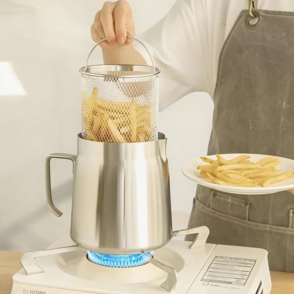 NexChef Oil Strainer & Frying Pot with Filter for Crisp Fry