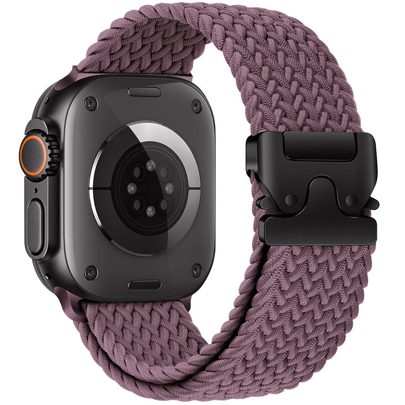 Nylon Braided Watch Band With Parachute Buckle For Apple Watch