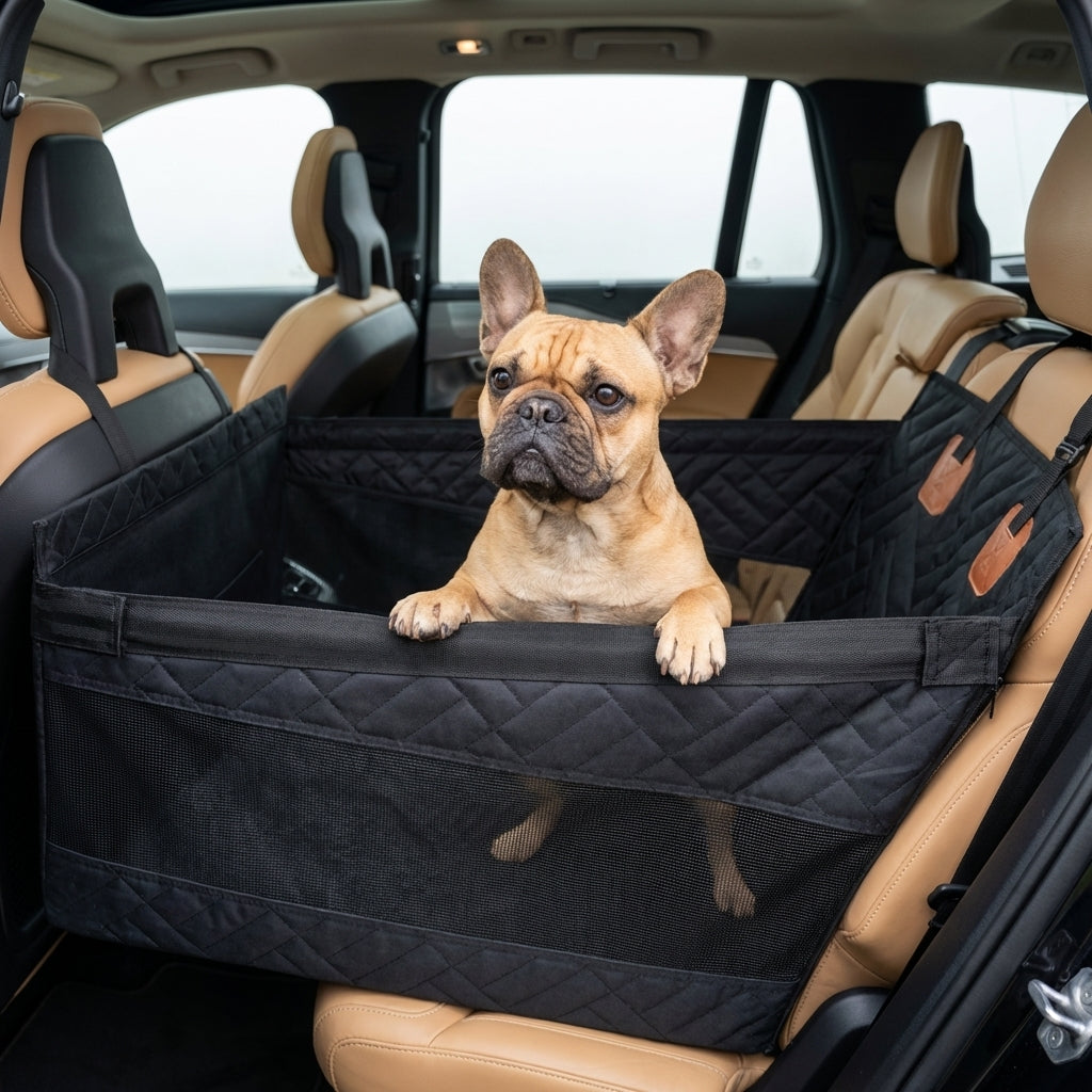 Waterproof Quilted Dog Car Seat Extender With Hard Base