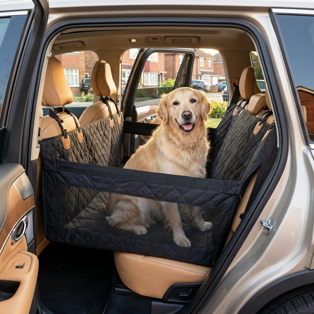 Waterproof Quilted Dog Car Seat Extender With Hard Base