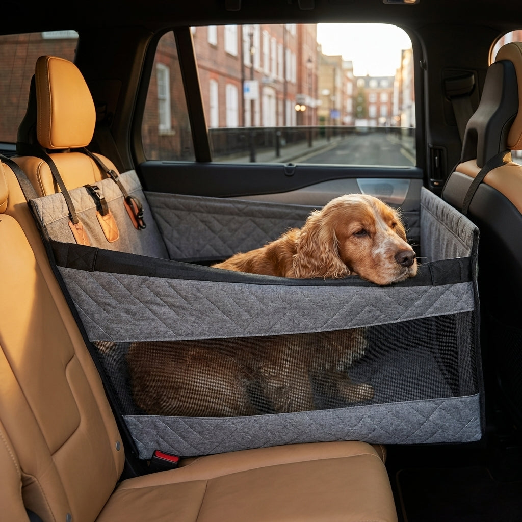 Waterproof Quilted Dog Car Seat Extender With Hard Base