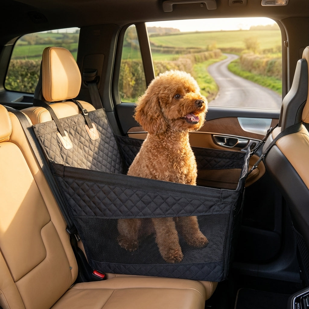 Waterproof Quilted Dog Car Seat Extender With Hard Base