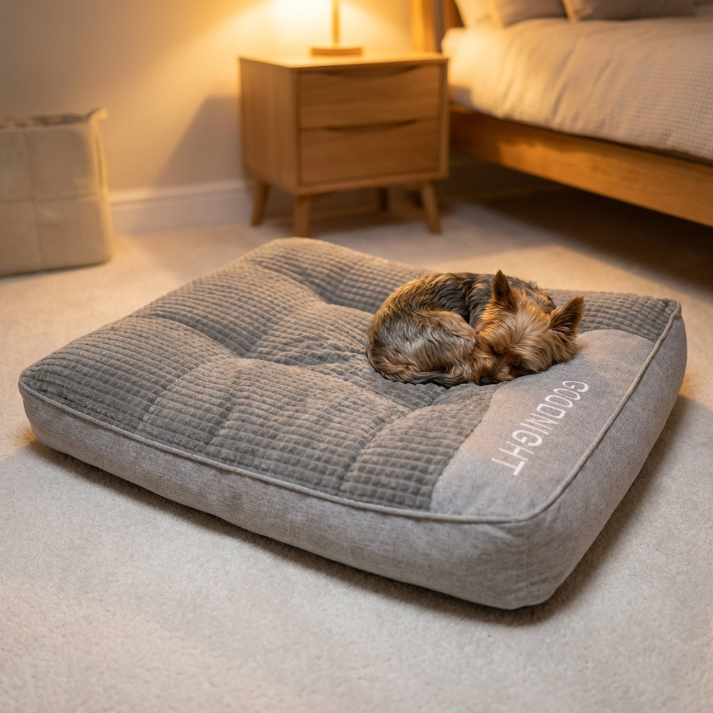 Schaumstoff-Hundebett mit hohem Rand und rutschfester Unterseite