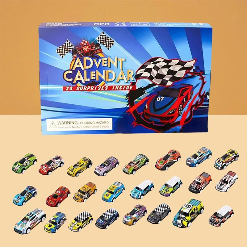 Calendrier de l'Avent VelocityPlay avec 24 mini voitures de course pour enfants