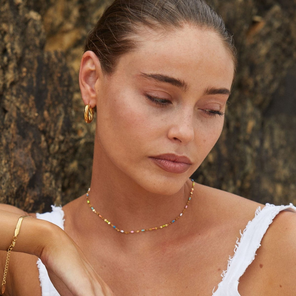Rainbow Choker Halskjede AuroraLuxe For Trendy Motebevisste Fargerik Statement