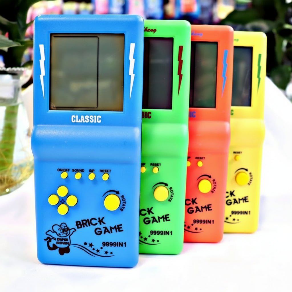 PixelNova Retro Tetris přenosná konzole s 3,5palcovým displejem pro všechny věkové kategorie, hodiny zábavy