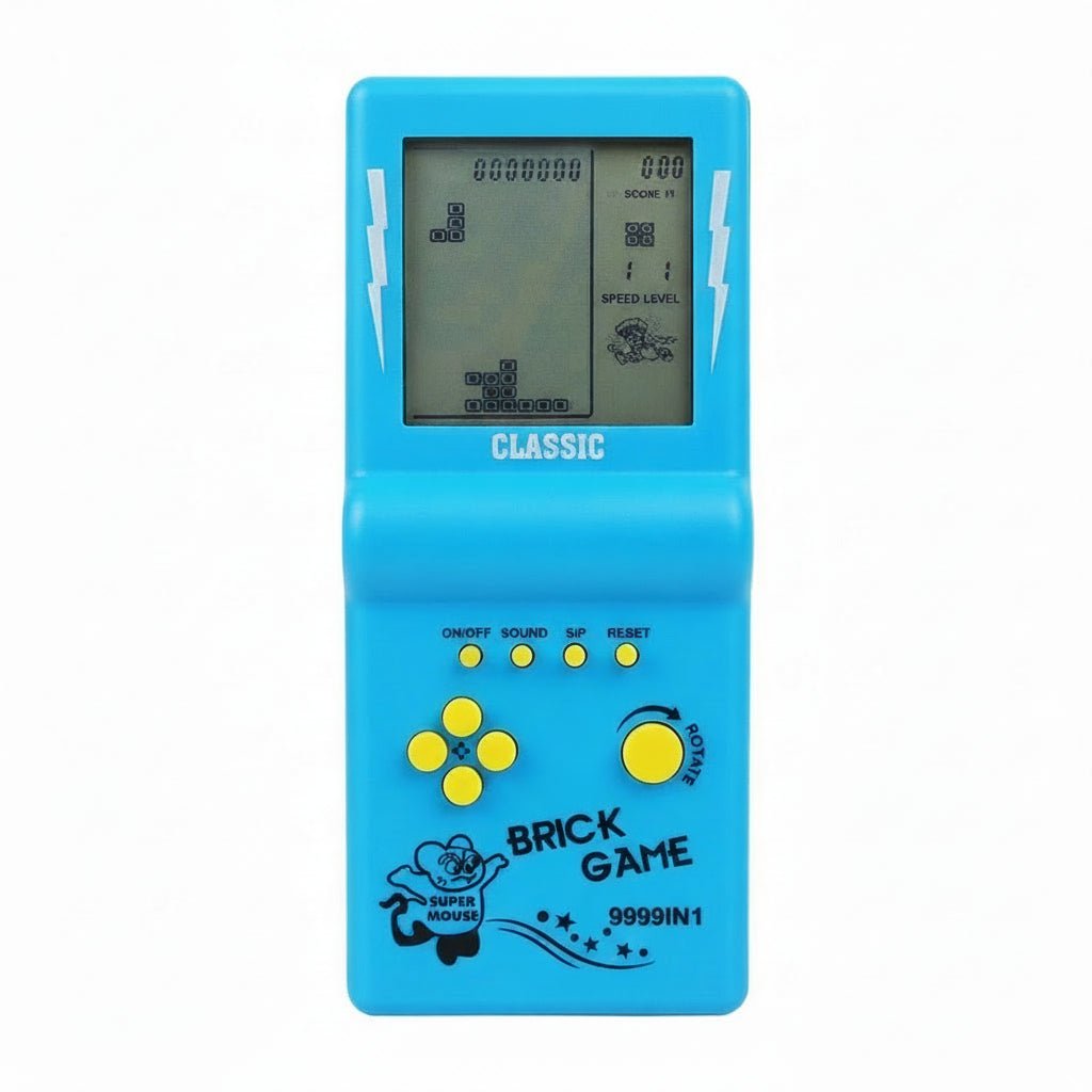 PixelNova Retro Tetris přenosná konzole s 3,5palcovým displejem pro všechny věkové kategorie, hodiny zábavy