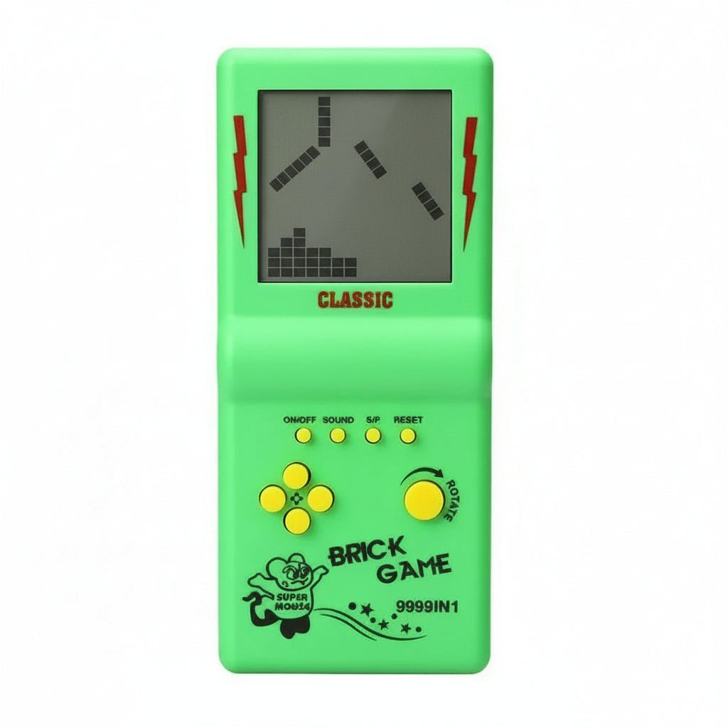 PixelNova Retro Tetris přenosná konzole s 3,5palcovým displejem pro všechny věkové kategorie, hodiny zábavy