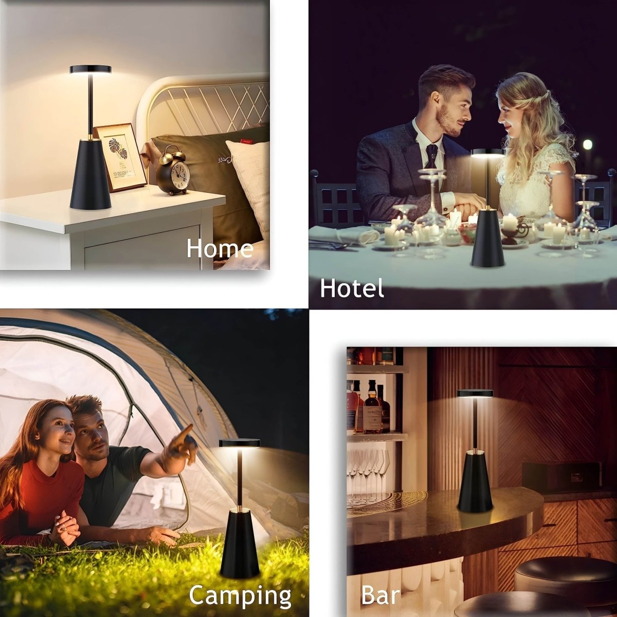 LumaNest trådløs bordlampe med varme og kalde lysmoduser for koselige stuer