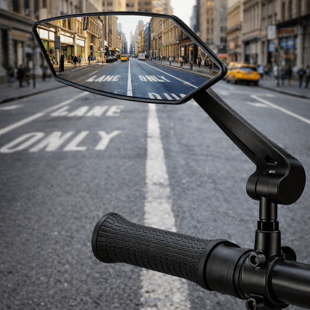VistaGlide verstellbarer Fahrrad-Rückspiegel für Radfahrer mit weitem Blickwinkel