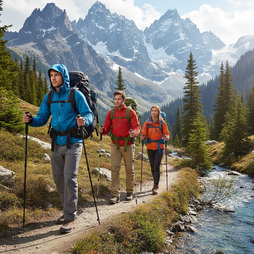 TrailMate justerbare vandrestave med ergonomiske håndtag til stabile vandreture