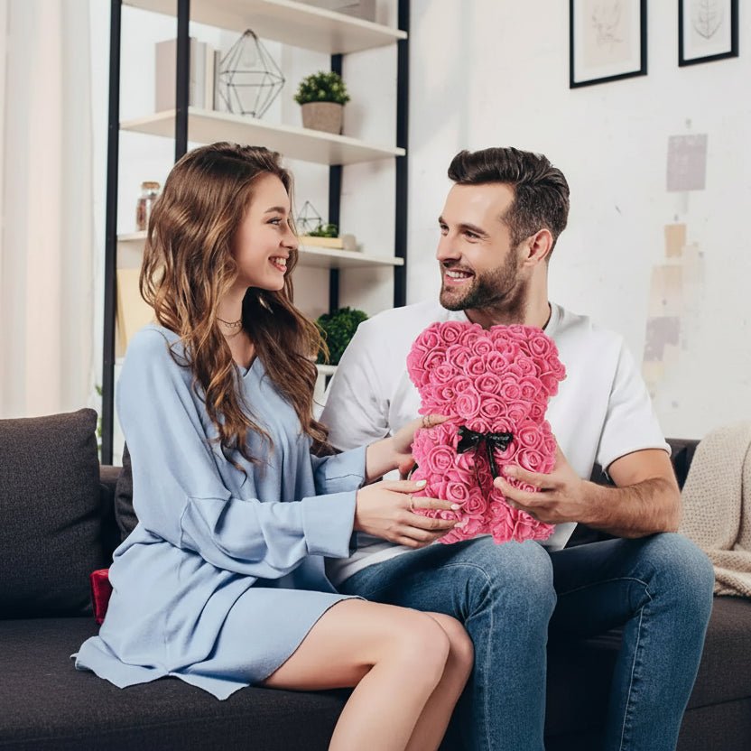 Everrose pěnový růžový medvídek Romantický dárek na Valentýna Domácí dekorace
