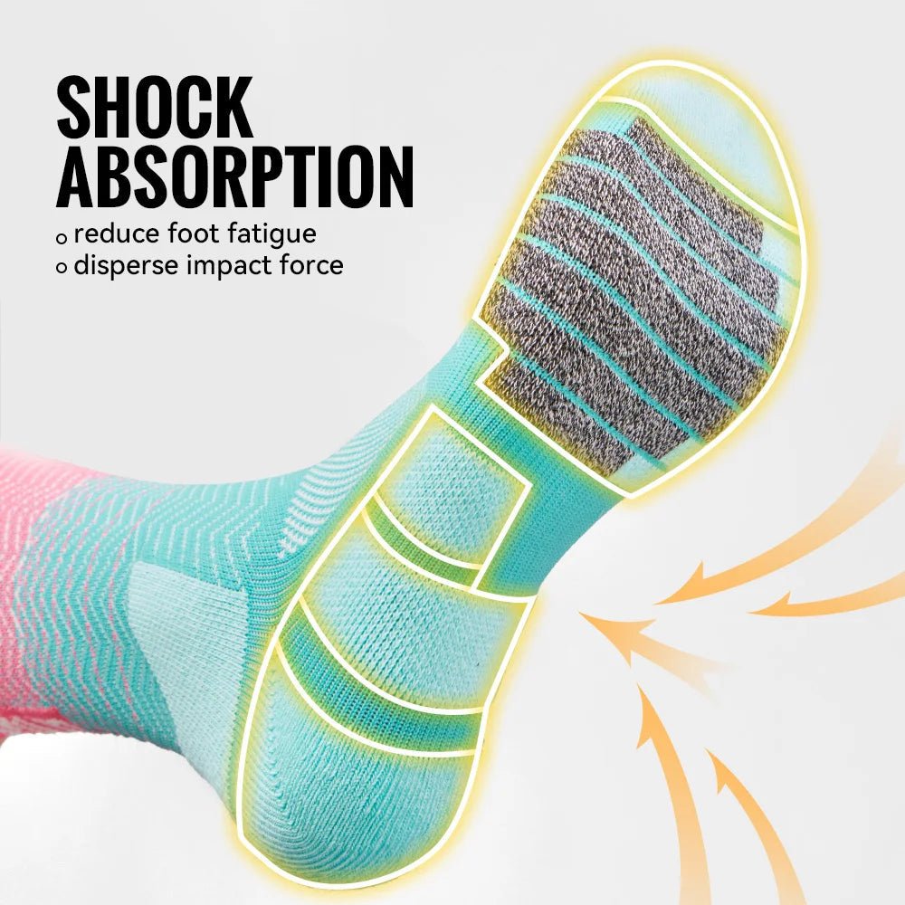 AeroStride atmungsaktive, gepolsterte Laufsocken gegen Blasen für Langstreckenläufer