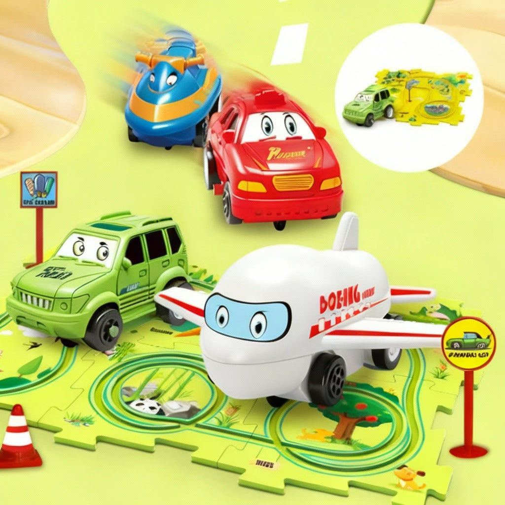 NovaCraft Puzzle Race Track Kit For Kids DIY Fun To Build Motor Skills