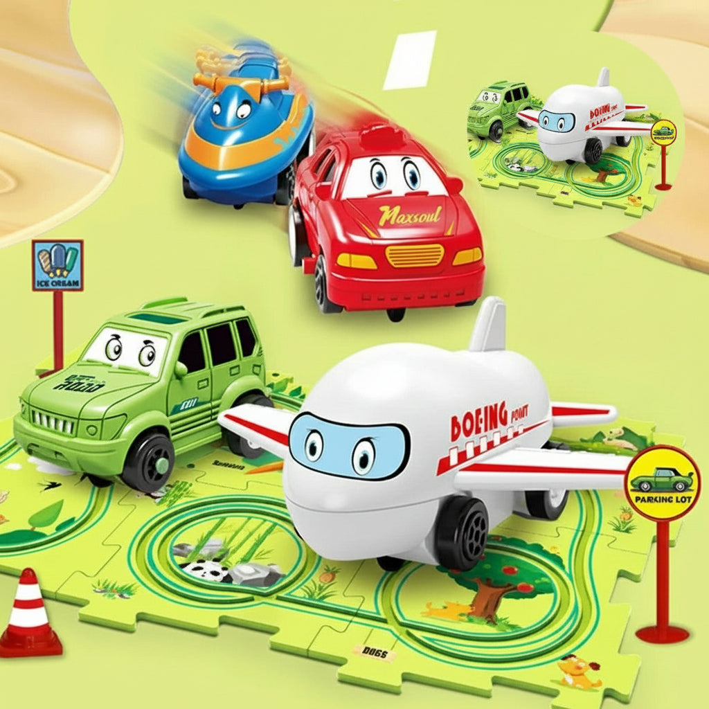 NovaCraft Puzzle Race Track Kit For Kids DIY Fun To Build Motor Skills