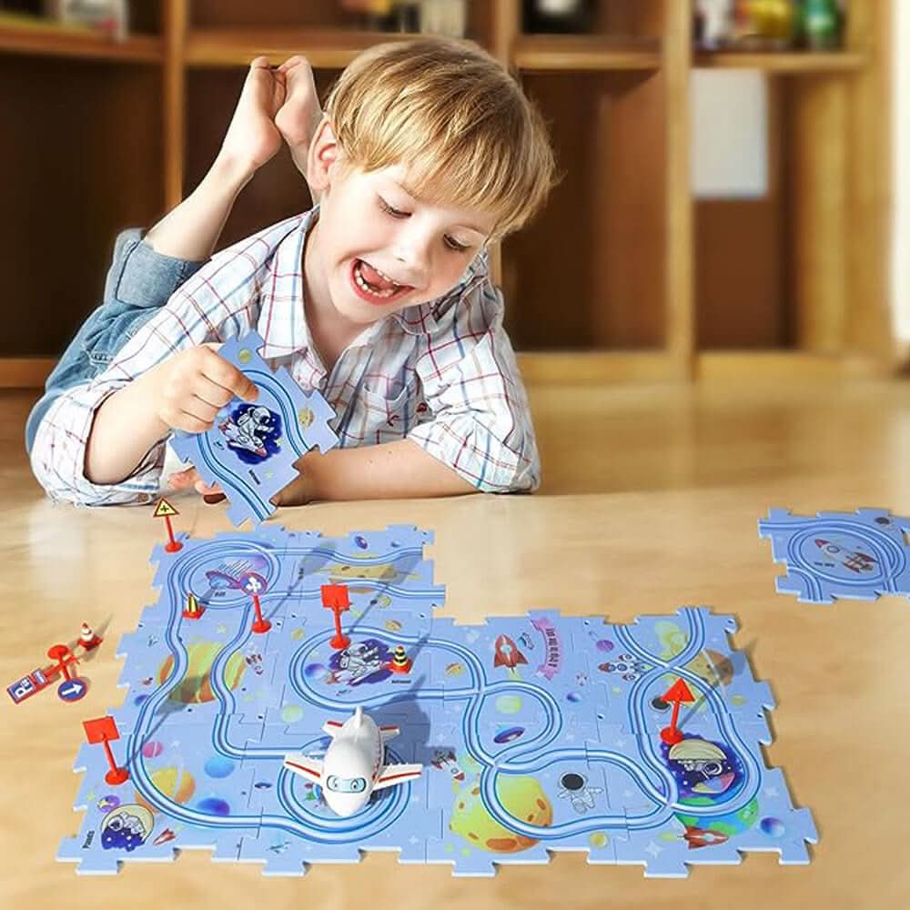 NovaCraft Puzzle Race Track Kit For Kids DIY Fun To Build Motor Skills