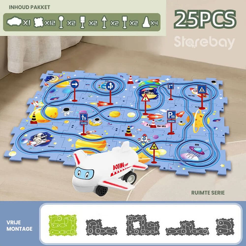 NovaCraft Puzzle Race Track Kit For Kids DIY Fun To Build Motor Skills