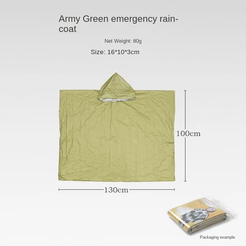 StormLine Reusable Hooded Poncho For Outdoor Enthusiasts Emergency Rain Gear